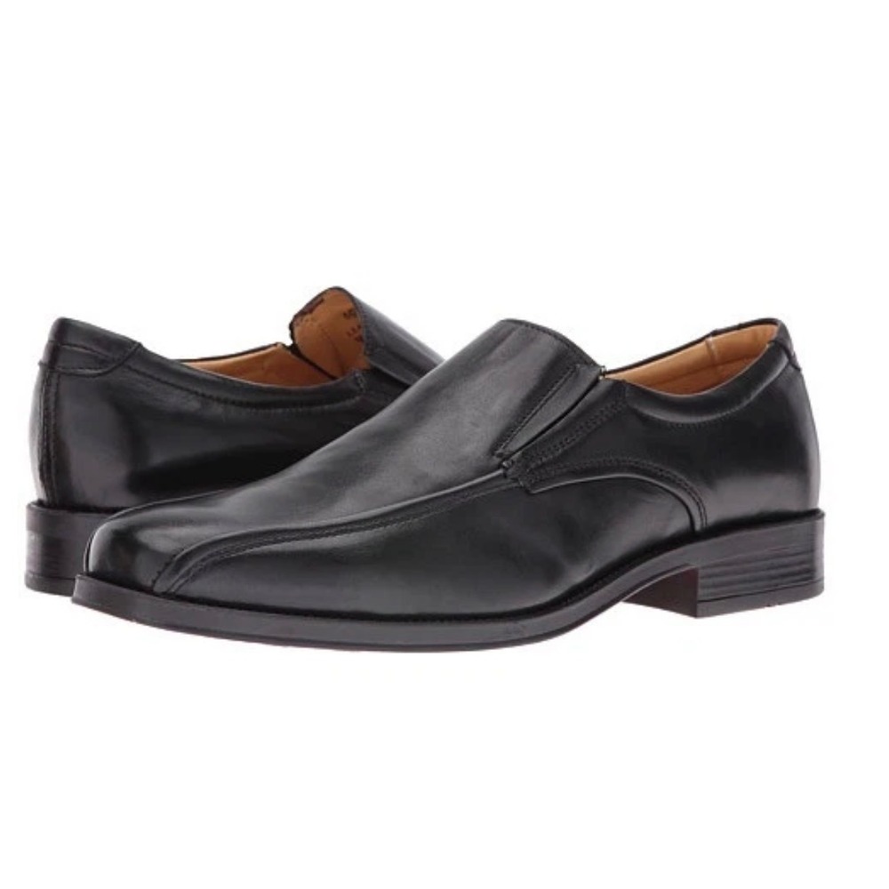 Giorgio Brutini Mens Black Leather Slip On Loafers Dress Shoes Size 12M